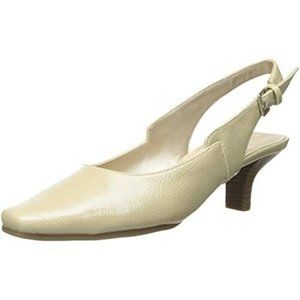 Aerosoles Womens Dimsical Tan Memory Foam Comfort Pump Heels Size US 9